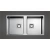 Fulgor Milano Fulgor Lavello filo e semifilo a due vasche P2B 8545 Q F-SF finitura acciaio inox da 85.5x45 cm