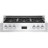 Fulgor Milano Fulgor Piano cottura a gas Slot-In professionale Sofia FSRT 3606 G X finitura acciaio inox da 91 cm