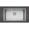 Fulgor Milano Fulgor Lavello filo e semifilo a una vasca P1B 8545 Q F-SF finitura acciaio inox da 85.5x45 cm
