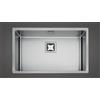 Fulgor Milano Fulgor Lavello filo e semifilo a una vasca P1B 7545 Q F-SF finitura acciaio inox da 75.5x45 cm