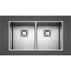 Fulgor Milano Fulgor Lavello sottotop a due vasche P2B 8343 QU finitura acciaio inox da 83.3x42.8 cm