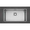 Fulgor Milano Fulgor Lavello sottotop a una vasca P1B 8343 QU finitura acciaio inox da 83.3x42.8 cm