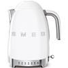 Smeg linea Anni '50 Smeg Bollitore elettronico a temperatura variabile KLF04WHEU finitura bianco con logo Smeg 3D
