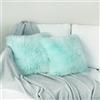 YDFYX Federa Cuscino,in Lana Artificiale Fodera per Cuscino, Super Soft Fodera per Cuscino in Pelle Deluxe Home Decor Decorativo Camera da Letto Federa Divano (2Pcs Azzurro, 45X45 cm)