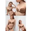 Intimissimi Reggiseno Scollo Profondo A Fascia Monica In Microfibra Ultralight Naturale