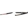 BaByliss ST393E Piastra Lisciante con Rivestimento in Titanium-Ceramic & C454E Ferro Arricciacapelli Professionale Conico 25 13 mm, Rivestimento in Quartz Ceramic, 6 Temperature
