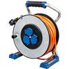 as - Schwabe as ‑ Schwabe IronCoat Xperts avvolgicavo 40 m H07BQ‑F 3G2,5, IP44 per esterno, 3 prese con terra + porta USB, indicatore di tensione, Protezione contro le scosse elettriche, Made in Germany
