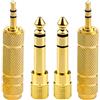 SELIACR 3,5mm Maschio a 6,35mm Femmina e 6,35 mm Maschio a 3,5 mm Femmina Adattatore Jack Stereo Placcato, Adattatore Jack 6.3 3.5 Amplificatore Cuffie Compatibile con Chitarra Tastiere Elettroniche Cuffie