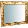 Biscottini specchio da parete bagno e camera 93x113x6 cm | Specchio ingresso da parete con ganci | Specchio oro