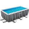 Bestway Piscina effetto rattan grigio scuro 412x201x122 cm Bestway con pompa filtro