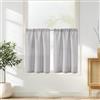 TOPICK Vangao Tende per Interni Grigio 70 x 90 cm 2 pezzi Moderne Tende Cucina Corta con Passanti Tenda Finestre Piccole da vetro per soggiorno Bagno Bistrot per Casa Poliestere