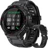 YUNFUN Orologio da uomo, Smartwatch con chiamate Bluetooth, IP67, impermeabile, braccialetto smart cardio, podometro, sport, fitness, tracker di attività, controllo della musica