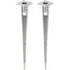 Alberts GAH-Alberts 663643 658670 - Set di 2 pali per recinzioni in acciaio zincato, lunghezza 750 mm