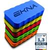 EKNA cancellino lavagna magnetica bianca - Set di 5 misure 110 x 55 mm - cancellino bambini - pennarelli per lavagna bianca cancellabile