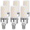 Akynite Lampadine LED Mais E14 12W Luce Fredda 6000K 1450LM, 84 LEDs, E14 100W Alogena Equivalente, Lampadina LED E14 Bianca Fredda per Lampada Plafoniere, non dimmerabile, set di 6