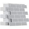 Yoillione Piastrelle Adesive Cucina, Grigio Chiaro Paraschizzi Cucina Mattonelle Adesive Bagno, Mattonelle Decorative 3D per Parete, 30x30 cm, 10 Pezzi