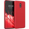 kwmobile Custodia Compatibile con OnePlus 6T Cover - Back Case per Smartphone in Silicone TPU - Protezione Gommata - rosso