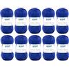 120 Gründl Filato Cotton Quick uni - filato sottile per uncinetto e maglia - filato lucido e delicato sulla pelle - 100% cotone - 10 gomitoli da 50 g / 125 m - ferri e uncinetto n. 3-4 - Blu navy