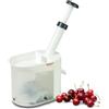 Westmark Denocciolatore per ciliegie con canale e vaschetta per noccioli, Altezza: 22 cm, Plastica/Acciaio inox, Bianco/Antracite, 40302260