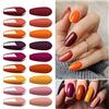 Vishine Smalto gel semipermanente, UV LED, smalto per unghie, gel soak off, set di 12 colori, arancione, giallo, smalto per unghie, base, top coats opachi, 8 ml