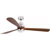 Faro Barcelona Lantau G LED Ventilatore Nichel Opaco Pale Noce