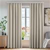 Deconovo Tende Oscuranti Termiche con Nastro a Matita - 2 Stili di Montaggio, Set di 2 Tende Moderne Isolanti per Camera da Letto e Soggiorno, 140x260 CM, Beige Chiaro