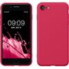 kwmobile Custodia Compatibile con Apple iPhone SE (2022) / iPhone SE (2020) / iPhone 8 / iPhone 7 Cover - Back Case per Smartphone in Silicone TPU - Protezione Gommata - awesome pink