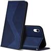 ZONNAVI Cover per iPhone XR, Flip Custodia Pelle PU con [Slot Cart] [Supporto Stand] [Magnetica], Cover a Libro Portafoglio per iPhone XR (Blu)