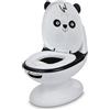 Bebeconfort WC Mini Size, Vasino bambini, 1-3 anni, 0-20 kg, Design realistico con paraspruzzi, Suono dello scarico, Tazza rimovibile, Facile da pulire, Piedino in gomma, Panda