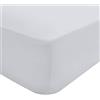 Sleepdown Lenzuolo con angoli extra profondi in 100% cotone egiziano, 200 fili, per letto singolo, 40 cm, colore: bianco