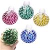 RosyFate Palla Antistress con Rete, RosyFate 4 Pezzi Squishy Ball Mesh, Mesh Balls Antistress, Stress Ball Fidget Toy, Fidget Toy Squishy Ball Diversi, per Bambini e Adulti (A)
