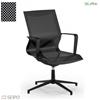 SEIPO DARK D102 Poltrona in rete schienale basso braccioli e base 4 razze nera Seipo