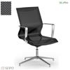 SEIPO DARK D105 Poltrona in rete schienale basso braccioli in alluminio base 4 razze cromata Seipo