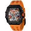 TSAR BOMBA Orologio Uomo Meccanico Automatico Tonneau Design Regalo Uomo con Cassa in Acciaio Inossidabile 316 50M Impermeabile Lusso Militare Sportivo Design Orologio da Polso