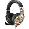 TechMade Cuffie Gaming Techmade TM-FL1-CAMGR Verde Camo PC/Console + Microfono