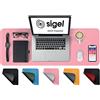 SIGEL Sottomano 80 x 30 cm | SA605, vegano, pelle PU, double face, rosa/argento