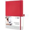 SIGEL Taccuino Conceptum premium A4 copertina morbida | CO314, quadretti piccoli, rosso, diario personale, bullet journal, libro delle idee, quaderno per scrittura