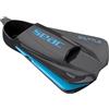 SEAC Shuttle Pinne Corte da Nuoto 100% Silicone per allenamenti Cardio e di Forza Unisex-Adult, Nero/Azzurro (Black/Blue Sport), 37/38 EU