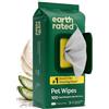 Earth Rated Salviette ipoallergeniche per Cani, puliscono ed eliminano Gli odori da Zampe, Corpo e Sedere, Senza Profumo, 100 Pezzi