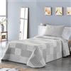 VIALMAN Copriletto Bouti leggero Sofia 21 per letto matrimoniale da 150 cm | Copriletto letto 150 | Misura copriletto 250 x 270 cm, colore grigio