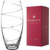 DIAMANTE Vaso a botte 'Toast Swirl' - Vaso in cristallo tagliato a mano con cristalli - 30 cm