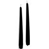 Cereria Di Giorgio - 10 Candele Coniche - Diametro 2,2 cm Altezza 25 cm - Colore Nero - Durata 7 ore - Standard per candelabro