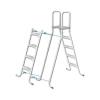 NewPlast 0860 - SCALETTA NEWPLAST SUPER FRAME 1.35 MT 4 + 4 scalini + piattaforma + blocchi di sicurezza