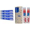 PILOT Frixion BLS-FR7 Rollerball Refill 0.7 mm Blu 4 x Set di 3 & Ball Ricariche da 3 Punta Media Pacco da 2 Rosso