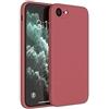 Mixroom - Cover Custodia Case per iPhone SE 2020 / SE 2022 Protezione Copre Fotocamera in Silicone TPU Opaco con Bordi Piatti Colore Rosso