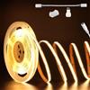 PAUTIX Striscia LED COB Bianco Caldo 2700K 10M,Pro 504LEDs/m,CRI93,Strip LED 24V Lineare ad Alta Luminosità Ideale per Soffitto,Soggiorno con Connettore per Striscia LED 8mm (Adaper Non Incluso)