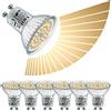 EACLL Lampadine LED GU10 6W Dimmerabile in modo continuo, Pacco da 6, Equivalente a Lampade Alogena 80W, 585 lumen 3000K Luce Bianco Caldo, Faretti AC 230V senza Sfarfallio, Angolo a Fascio 120° Spot