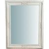 Biscottini specchio da parete bagno e camera 69x89x5 cm | Specchio ingresso da parete con ganci | Specchio bianco