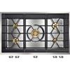 Gaggenau Piano cottura a gas CG492111F finitura acciaio da 100 cm