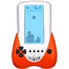 HLF Nuova console di gioco in mattoni con grande schermo La luminosità della retroilluminazione blu può essere regolata in 23 giochi compatibile con batteria al litio e batterie AAA (Arancia)